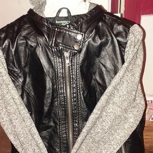 Harmony Sweater/leather Jacket